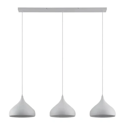 Imagen de Lámpara colgante Lindby Elamira, blanca, metal, 133 cm, 3 luces.
