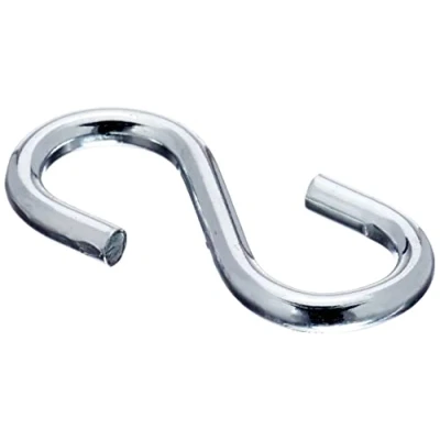 Imagen de Chapuis 230/15Z Lote de 100 ganchos en S iguales Acero galvanizado Diámetro 2,5 mm Apertura 4,4