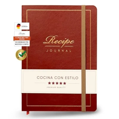 Imagen de NORTHERN NOTES® Libro de recetas (DIN A5, rojo vino)