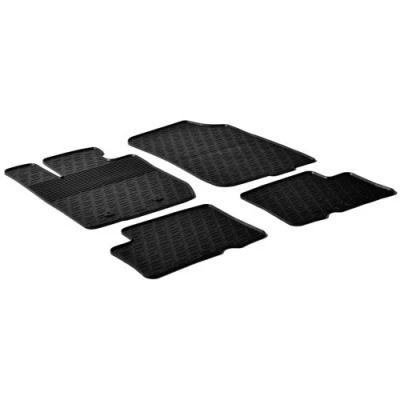 Imagen de Gledring 0173 Juego de alfombrillas suelo Caucho delante y detrás 4 negro 750mm 550mm DACIA: Duster SUV