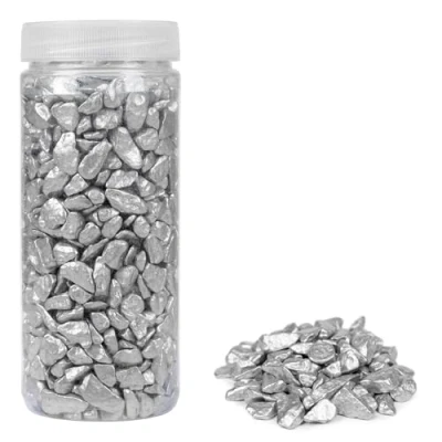 Imagen de HEKU 30336 23: Piedras Decorativas Color Plateado, 750 g, en Bote resellable