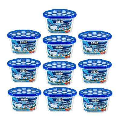 Imagen de ANSIO Deshumidificador 500ml Paquete de 10 Elimina la condensación, Deshumidificador, Absorbedor Humedad para Moho húmedo en el hogar, Cocina, Armario, Dormitorio
