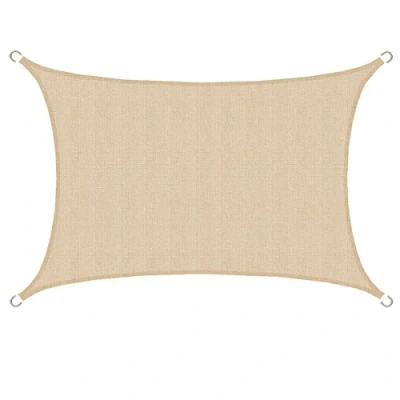 Imagen de AMANKA Toldo UV 3x2 HDPE Vela de Protección Solar Rectangular Techo para Balcón Jardín Beige