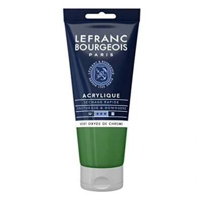 Imagen de Lefranc Bourgeois Satin Finish Acrílico, Verde óxido de Cromo, 80ml Tube, 80