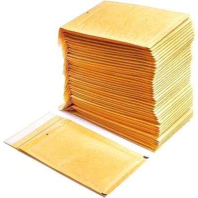 Imagen de Sobres Acolchados de Papel Burbuja Interior Polietileno, Color Marrón, Bolsas para Envíos con Capacidad Albergar Documentos Ofituria (200 Sobres, 220 x 340 mm)