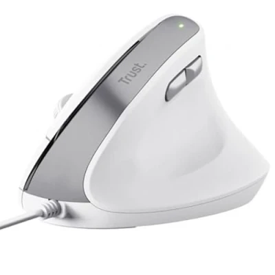 Imagen de Ratón Ergonómico Con Cable Trust Bayo Ii Blanco