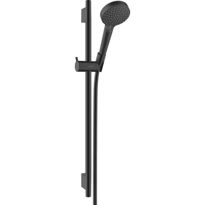 Imagen de hansgrohe Vernis Blend set de ducha, ducha mano con barra 65cm, flexo 160cm, soporte alcachofa 2 tipos chorro, negro mate, 26422670