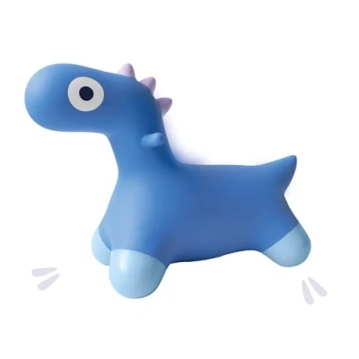 Imagen de Quut Hoppi Dino Saltando Juguete inflable para saltar Exterior e interior Diseño Incluye bomba Regalo A partir de 18 meses (azul cósmico)