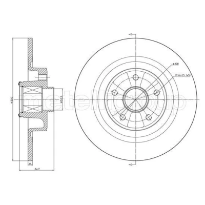 Imagen de Disco de freno METELLI 23 1396