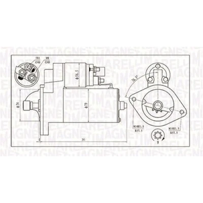 Imagen de MAGNETI MARELLI 063721135010 Motor de arranque 12 2 9 TOYOTA: Corolla Verso, Avensis I Berlina, II Berlina