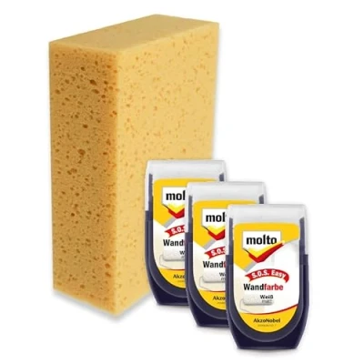 Imagen de Erhard Trading Molto SOS Easy Rodillo de pintura para pared (3 unidades, 30 ml), color blanco mate