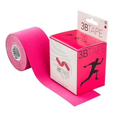 Imagen de 3B Scientific Cinta de kinesiología (5m x 5cm) Soporte Elástico para Músculos y Articulaciones Ejercicio, Deporte, Recuperación Lesiones Dolor Muscular Rosa