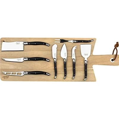 Imagen de Laguiole Style de Vie Juego cuchillos queso Premium Line, 8 piezas, con borde