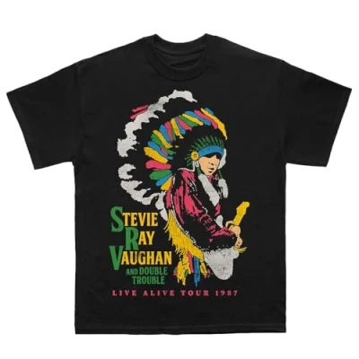 Imagen de Camiseta Stevie Ray Vaughan Double Trouble, Negro , M