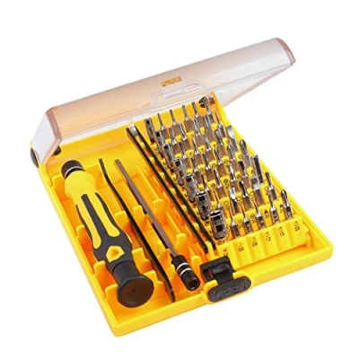 Imagen de Juego de Destornilladores, Set Destornillador 45in 1 Kit Herramientas con Pinzas y eje Extensión para Teléfonos PC Dispositivos Electrónicos Mantenimiento Electrónico