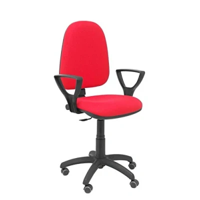 Imagen de Piqueras y Crespo 04CP Silla de Oficina ergonómica con Mecanismo Contacto Permanente, Regulable en Altura Ruedas parquet, Color Rojo