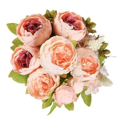 Imagen de Veryhome Vintage Artificial Peony Seda Flores Ramos de Decoración la Boda Mesa Hogar Cocina Oficina Jardín Plantas Novia Rosa Claro 1