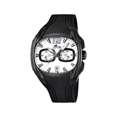 Imagen de LOTUS Reloj Hombre 15757/A Outlet Caja de Acero Inoxidable 316l Negro Correa Caucho