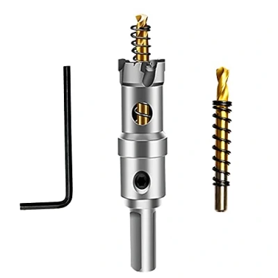 Imagen de ASNOMY 16 mm T.C.T, Broca para sierra perforadora con punta de carburo tungsteno metal, 2 brocas metal duro, acero, hierro, madera, plástico