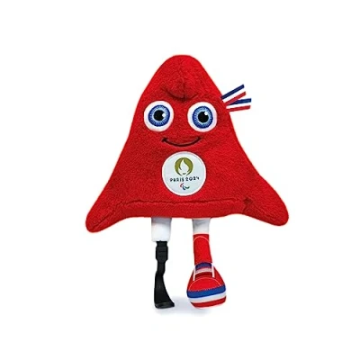 Imagen de Doudou et Compagnie JOP Paris 2024 Peluche de Phryge Paralímpico (25 cm), diseño Gorro frigio, 25 cm, Color Rojo