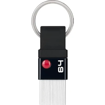 Imagen de EMTEC Memoria USB 3.2 Nano Ring T100 Capacidad de 64 GB, GB Compatibilidad Universal 3.0 ECMMD64GT103 Diseño Exclusivo con Anillo Llavero Ultra Fino, sin Tapa