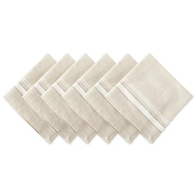 Imagen de DII Tops de Mesa Rayas francesas, 100% algodón., Blanco, Napkin