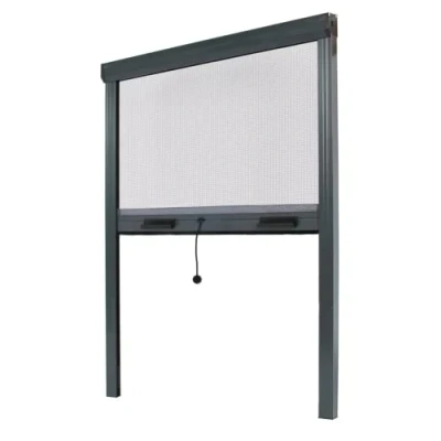 Imagen de Mosquitera Enrollable cortable para Ventanas Ajustable en Altura y Anchura Protección contra Insectos (gris antracita RAL 7016, 1250 mm x 1600 mm)