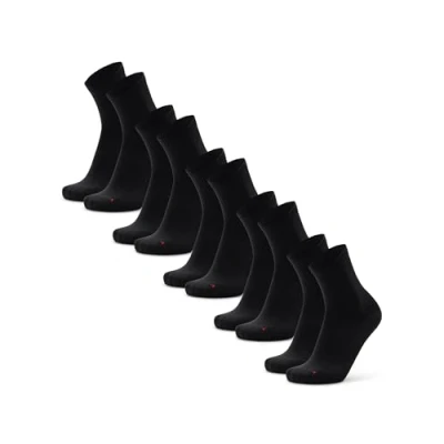 Imagen de DANISH ENDURANCE Calcetines Deportivos de Media Caña Running,Transpirables, Hombres y Mujeres, 3 o 5 pares, x Negro sólido, 39 42