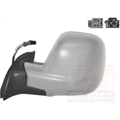 Imagen de espejo retrovisor Van Wezel 0906827 izquierda imprimado completo, convexo, para ajuste elect. espejo, abatible eléctricamente, calefactable