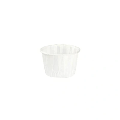 Imagen de GREENBOX Vasos de papel 20 ml, color blanco, bandeja para salsas y salsas, taza blanca encerado, biodegradable sin plástico, materiales reciclados, 250 unidades
