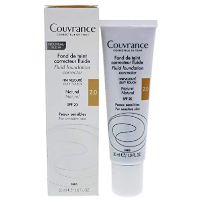 Imagen de Avene Couvrance Base Corrector Fluido con SPF 20, 30 ml, 2.0 Natural