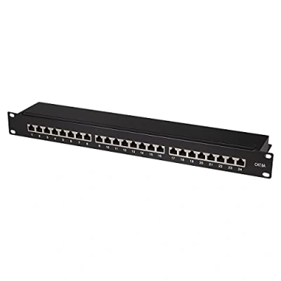 Imagen de Logilink 19 Panel De Conexiones Zoll Cat.6A, 24 Puertos, Negro