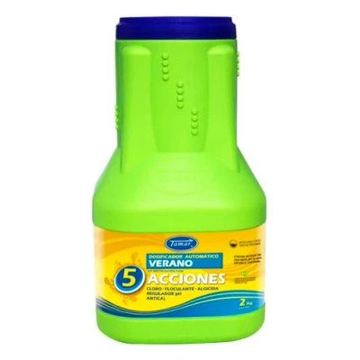 Imagen de Tamar Dosificador Cloro en Pastillas, Dispensador Automatico Tabletas de Verano, Tratamiento Piscina, disolucion Lenta, biocida Especial multiaccion, 2 Kilos