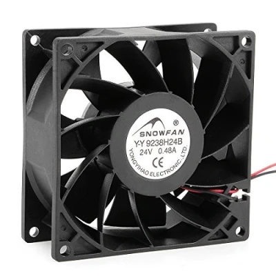Imagen de N/A 92mm x 38mm 24V DC ventilador de refrigeración larga vida con doble rodamiento bolas para ordenador caja