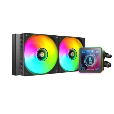 Imagen de Mars Gaming ML VISIONPRO240, Refrigeración Líquida AIO, TDP 500W, 2x Ventiladores ARGB 120mm FDB con Núcleo de Cobre y Aluminio, Pantalla LCD IPS 4 Extraíble Magnética, Opti Chamber 3rd Gen, Negro