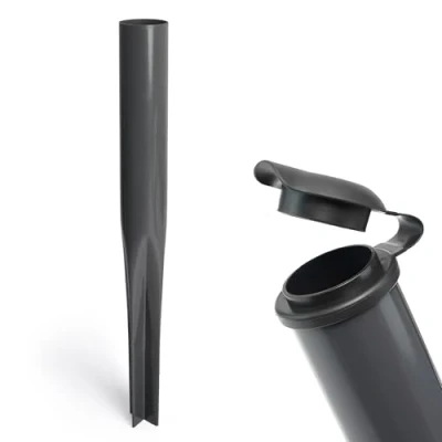Imagen de WINSOME Estaca giratoria resistente para tendedero con adaptador de plástico (32 mm y 40 mm) giratorio, base revestimiento negro