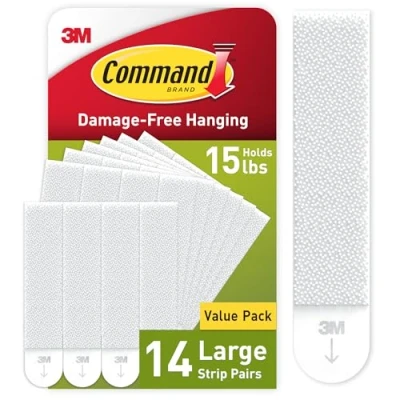 Imagen de Command Picture Hanging Strips, Large, White, 14 Pairs