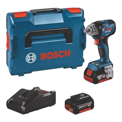 Imagen de Bosch Professional 18V System atornillador de impacto a batería GDS 330 HC (par apriete Nm y par arranque 560 Nm, incl. 2 bat 5,0 Ah, cargador GAL 40,L BOXX)