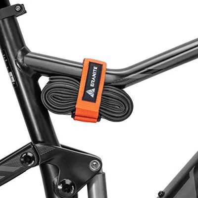 Imagen de Granite Rockband Correa Porta Marco de Bicicleta para Tubos Internos y Kit Herramientas Bicicleta, Adjuntando Equipo Adicional en tu Montaña (Naranja)