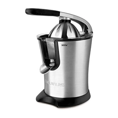 Imagen de Taurus Exprimidor Naranjas Citrus Legend 300W Acero INOX Vertido Continuo con Palanca + Deposito 650mL Doble sistema Desmontable Fácil Limpieza Regulador Pulpa Electrico Antigoteo Sin BPA