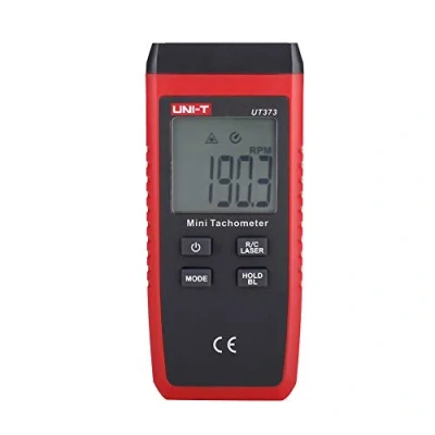 Imagen de UT373 Tacómetro Mini sin contacto Digital LCD del láser Tach Medidor de velocidad 10 99999RPM Cuentakilómetros