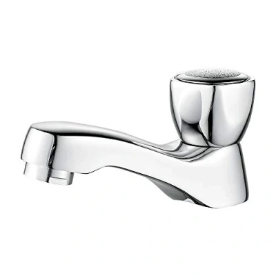 Imagen de Ibergrif, M18054 Ballet, Griferia de Lavabo, Solo Agua Fría, Grifo Giratorio, Cromo, Plata