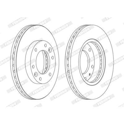 Imagen de FERODO PREMIER DDF1612C Disco de freno 300 28 6 ventilado revestido con tornillos KIA: CARNIVAL / GRAND 3