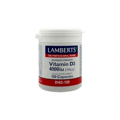 Imagen de LAMBERTS VITAMINA D3 4.000ui 120perl L8412120