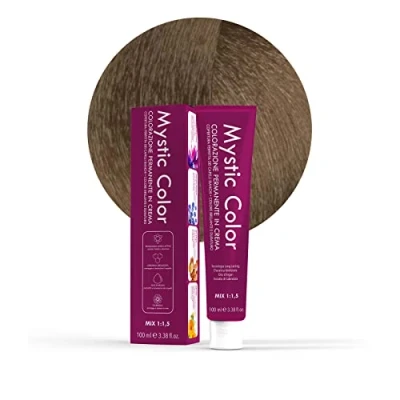 Imagen de Mystic Color, Tinte para el Cabello, Fórmula Enriquecida con Aceite de Argán y Caléndula, Coloración Permanente en Crema Larga Duración, Rubio 7, 100 ml
