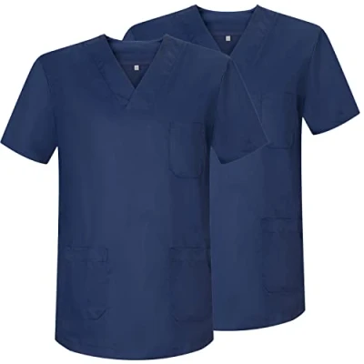 Imagen de MISEMIYA Pack 2 Pcs Casaca Sanitario Unisex Uniformes Sanitarios Uniforme MEDICOS Ref.817 * S, Azul Marino 21