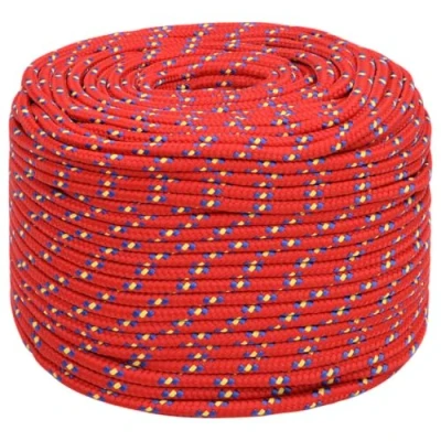 Imagen de vidaXL Cuerda de Barco Polipropileno Rojo 6 mm 50 m