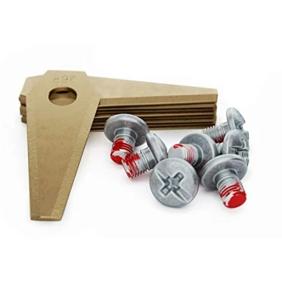 Imagen de MOWHOUSE Juego de Cuchillas Repuesto Cortacésped Recambio Titan Endurecido Compatible con Bosch Indego 9 piezas, tornillos