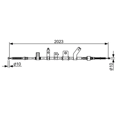 Imagen de BOSCH 1 987 482 515 Cable de Freno Mano 2023 MITSUBISHI: L200 / Triton IV Pick up, Camión plataforma Chasis