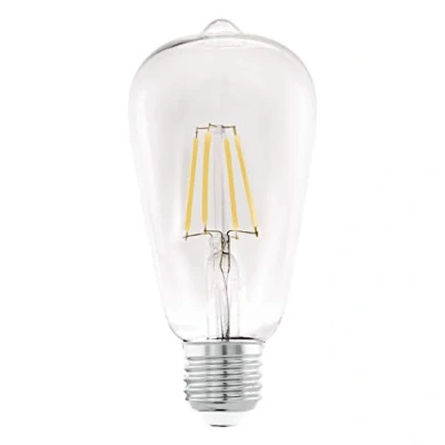 Imagen de Eglo LED E27, bombilla clásica, luz para iluminación retro, 7 vatios (equivalente a 60 vatios), 806 lúmenes, blanco cálido, 2700k, Edison ST64, Ø 6,4 cm